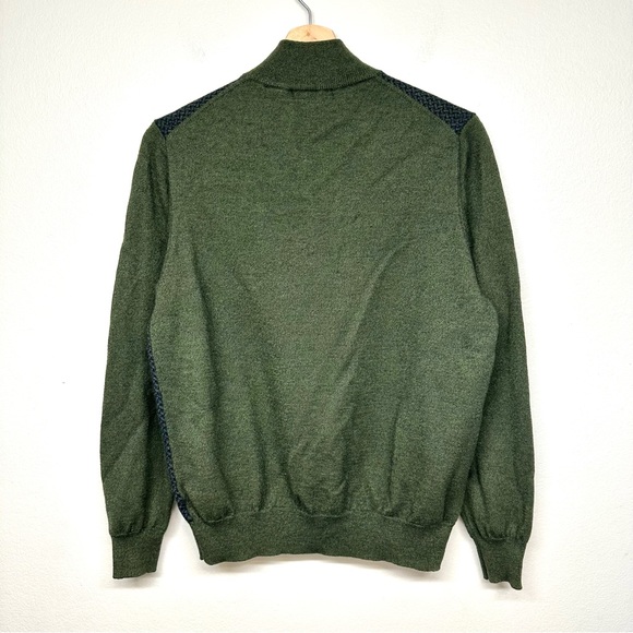 Alan Flusser 1/4 Zip Mens Merino Wool Sweater Size L - Picture 2 of 5